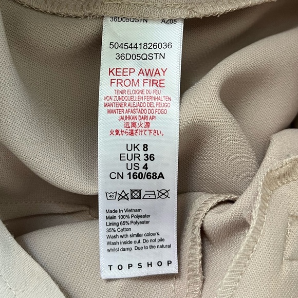 TOPSHOP | Emilie Paperbag Waist Tapered High Waist Trousers | Size 4 - Picture 11 of 11